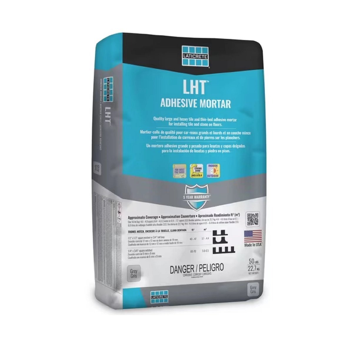 LHT + Laticrete thinset Gray 50lb bag