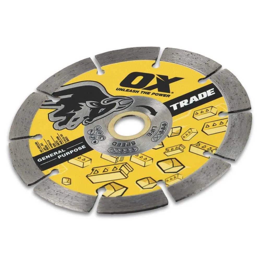 OX Trade General Purpose / Concrete Diamond Blade | Diameter. 7" / 180mm | Bore: 7/8 - 5"/8" 22mm - 15mm