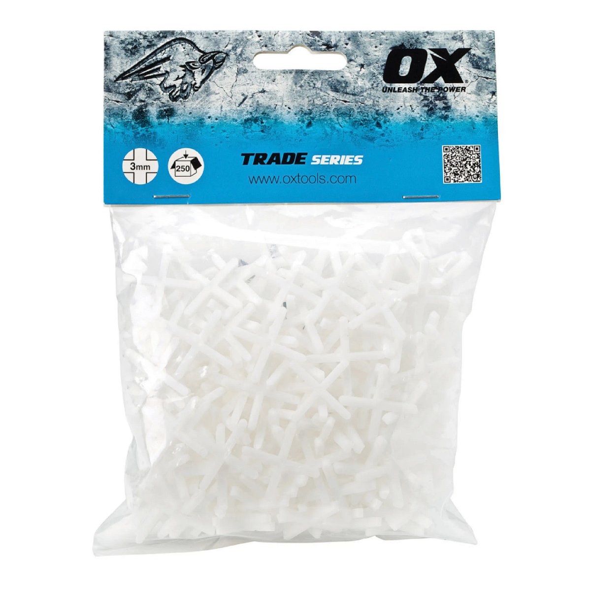 OX Trade Long Soft Spacers Cross - 250/Bag | 1/4-Inch / 6mm