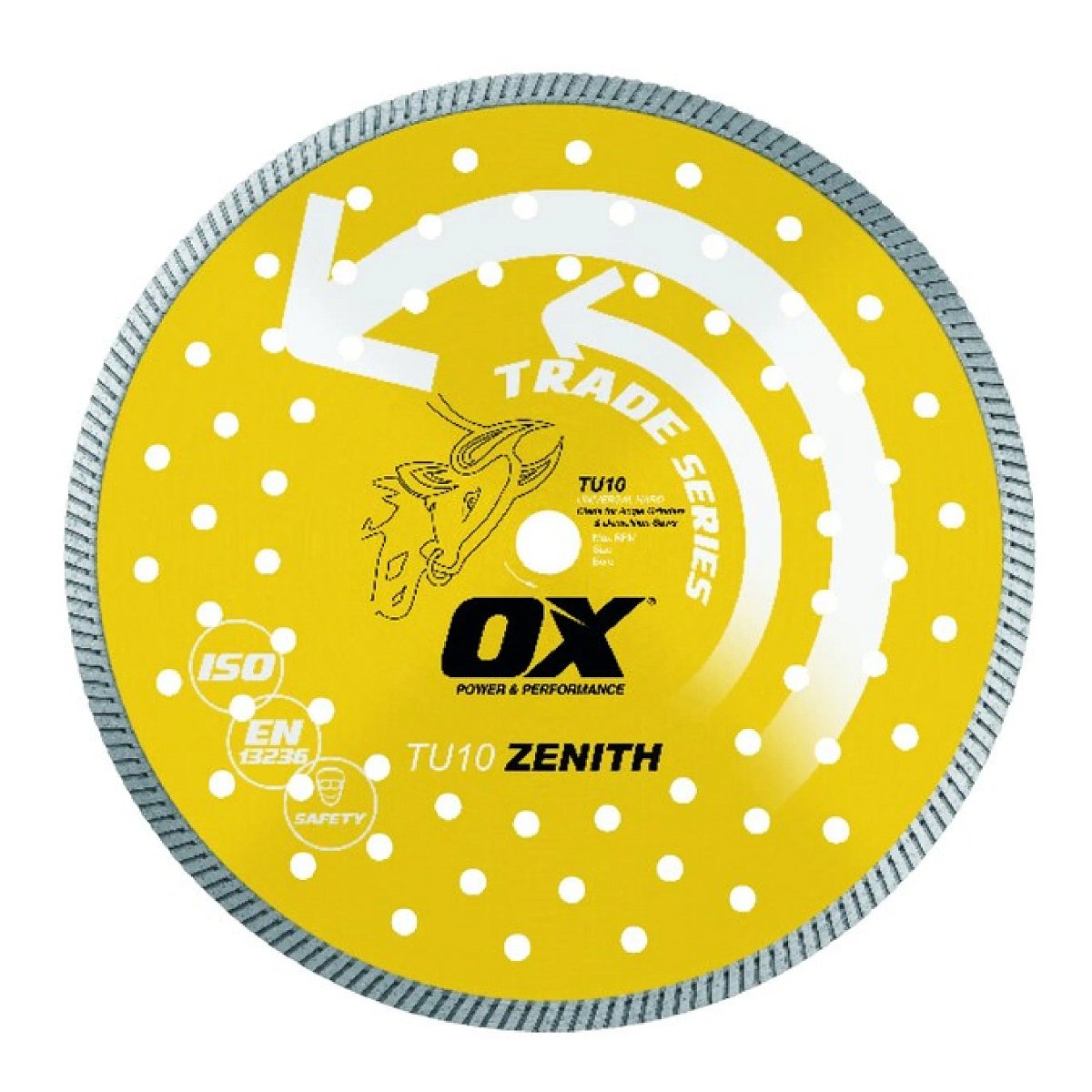 OX Trade Turbo Universal/Hard Diamond Blade | Diameter: 7" / 180mm | Bore: DM - 7/8" - 5/8" / 22mm -15mm