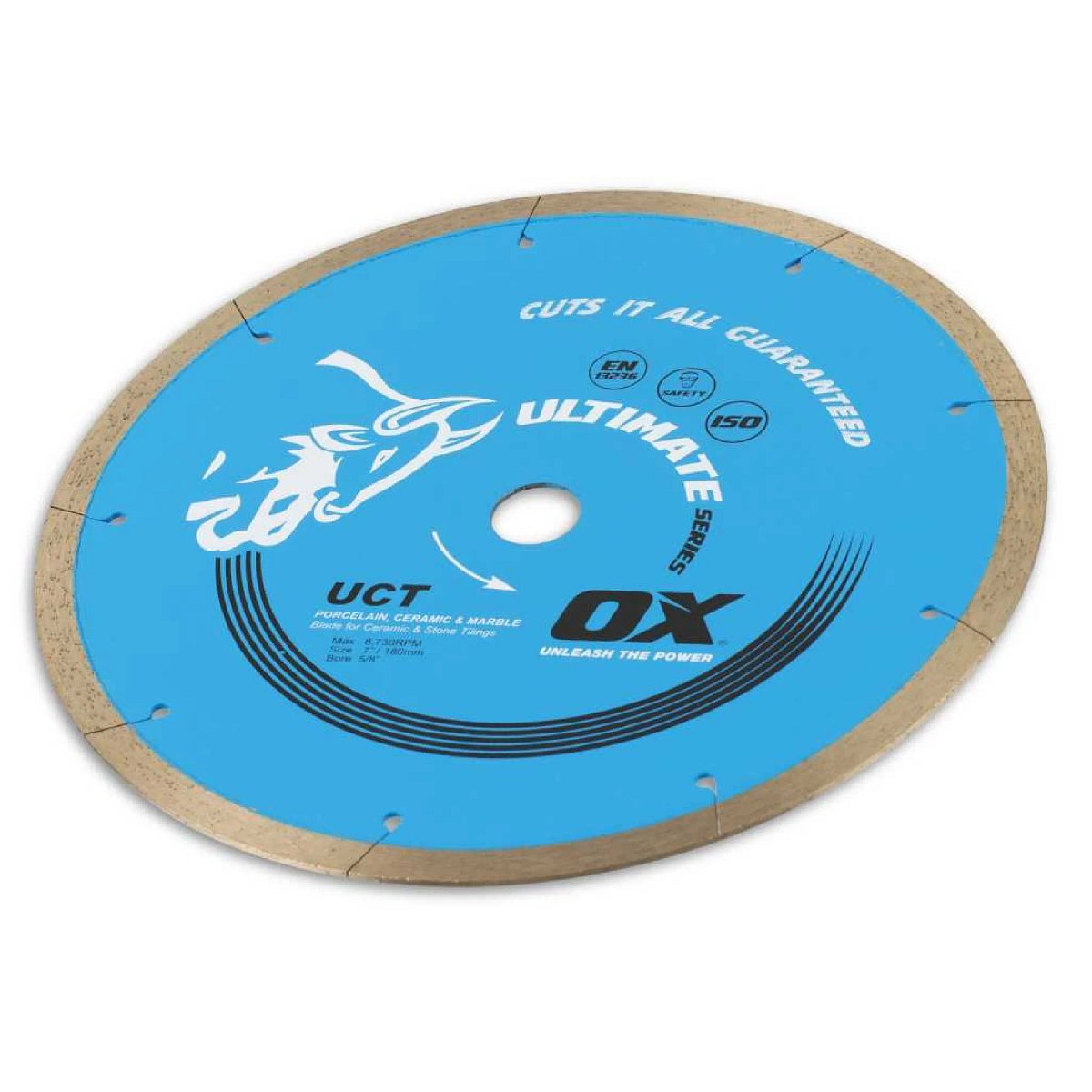 OX Ultimate Porcelain Fine Turbo Diamond Blade | Diameter: 7" / 178mm | Bore: 7/8" - 5/8" / 22mm - 15mm