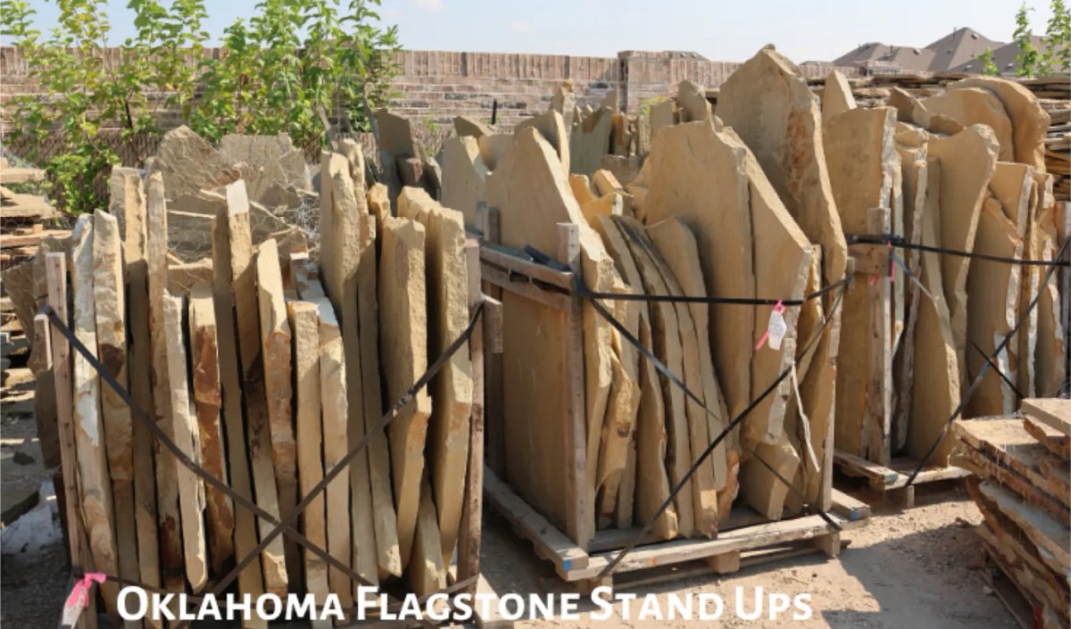 Oklahoma Flagstone Slabs 1" 1/2" Stand-up