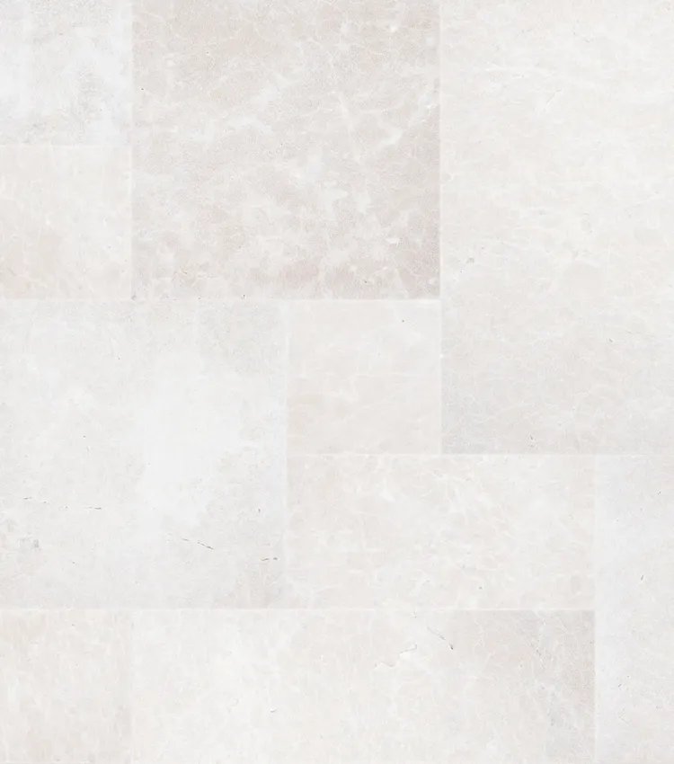 Platinum Pearl Tumbled Marble Versailles Pattner