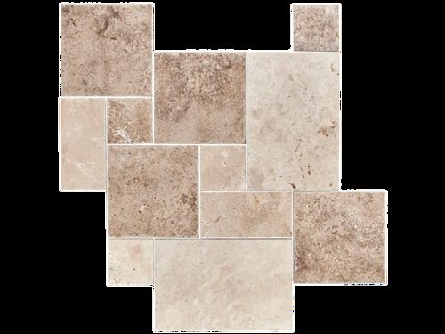 Dark Walnut Travertine Versailles Pattern